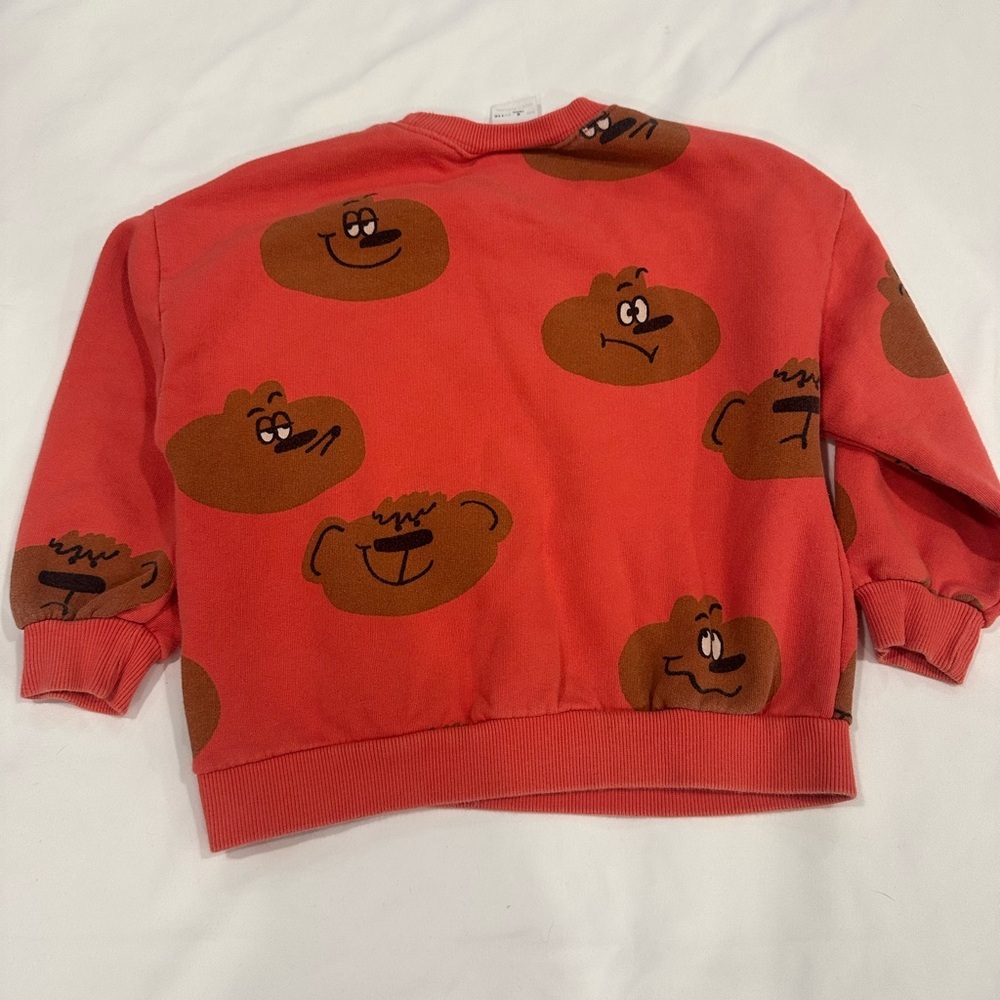 Zara Coral Sweatshirt with Brown Print - Picture 5 of 5
